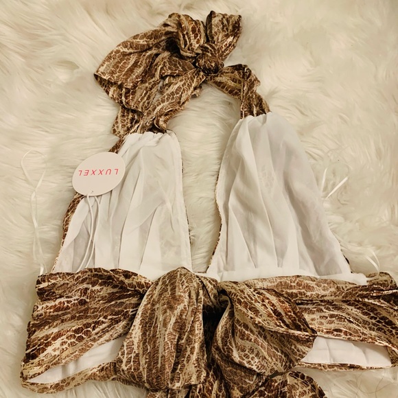 24 hour sale! DRAPED HALTER HIGH SLIT MAXI SKIRT SET luxury summer dress - Picture 4 of 8